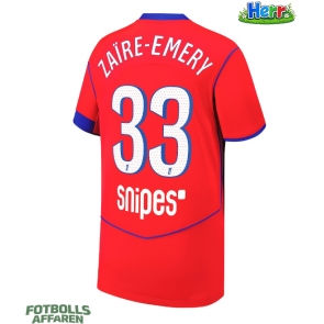 Paris Saint-Germain Warren Zaire-Emery #33 Tredje Tröja 2025-26 Kortärmad